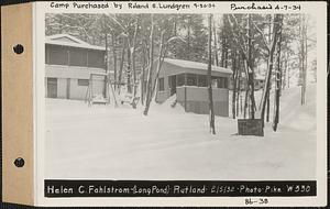 Helen C. Fahlstrom, camp, Long Pond, Rutland, Mass., Feb. 5, 1932
