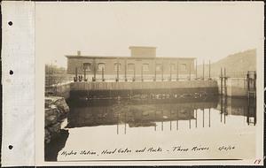 Three Rivers hydroelectric station, head gates and racks, Palmer, Mass., May 15, 1928