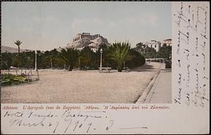 Athènes. L'Acropole (vue de Zappion)