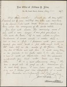 Letter from John D. Long to Zadoc Long and Julia D. Long, May 11, 1867