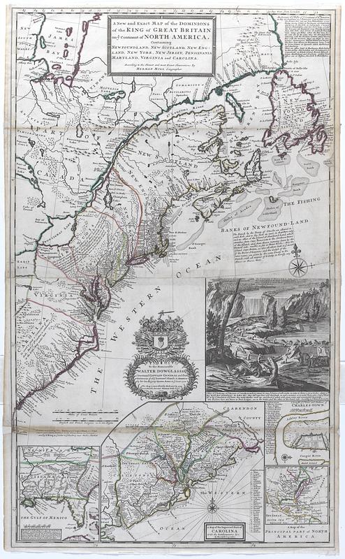 A new and exact map of the dominions of the King of Great Britain on ye continent of North America