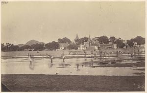 View of Gaya, India, across the Fulgo River