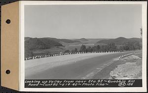 Contract No. 82, Constructing Quabbin Hill Road, Ware, looking up valley from near Sta. 93, Ware, Mass., Jun. 14, 1940