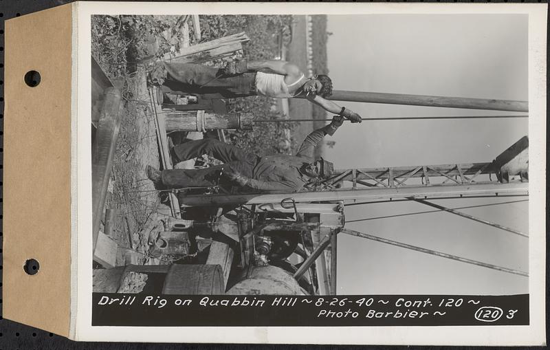 Contract No. 120, Drilling a Well for Water Supply for Quabbin Hill ...