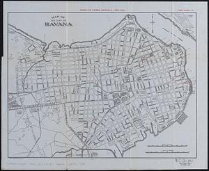 Map of the city of Havana
