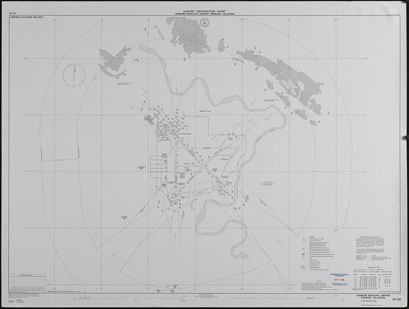 Airport obstruction chart OC 22, Ardmore Municipal Airport, Ardmore, Oklahoma