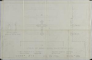 Full-scale drawing of wood cross over stations