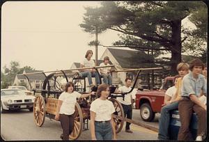 Antique fire apparatus on parade