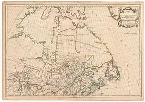 Carte du Canada et des contrées limitrophes, formant la suite du théatre de la guerre dans l'Amérique Septentrionale