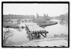 People building a bridge