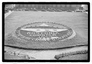 "Bostonia Condita AD 1630" floral design of the seal of the City of Boston, Copley Square