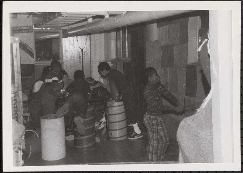 Children playing and in the basement at CCAC