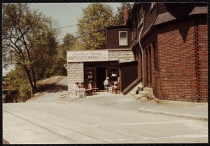 Villages of Newton, MA. Newton Upper Falls. Antique store, Chestnut St.