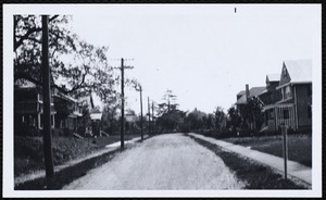 Villages of Newton, MA. West Newton. Adella Ave, before linden trees
