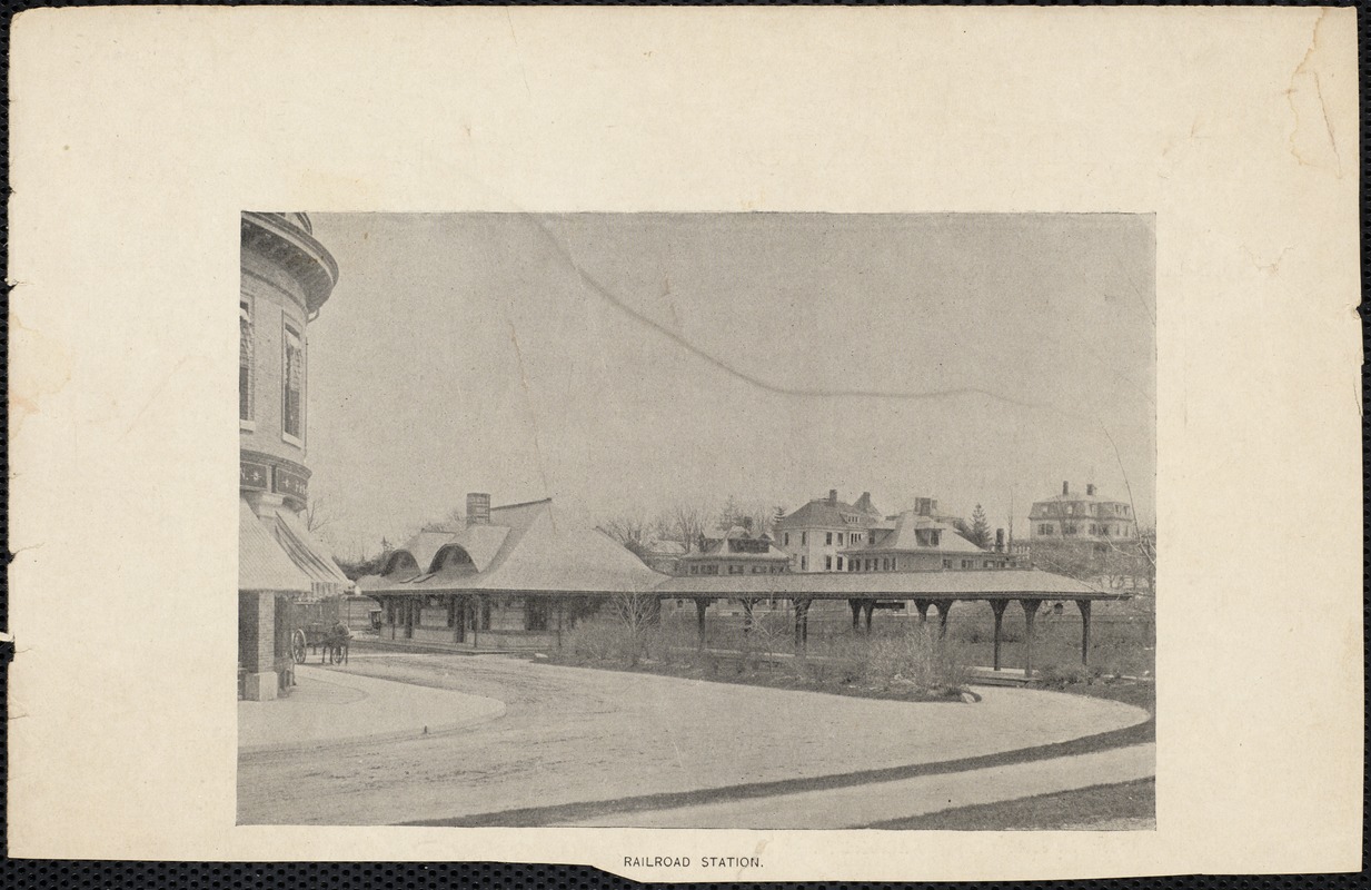 Railroad station, Newton Centre Digital Commonwealth