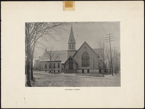 Former Unitarian Church - Lutheran Church, Centre and Cypress Sts., Newton Centre