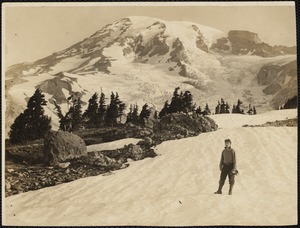 Male identified as "himself" at Mt. Rainier in month of July