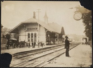 Railroad station. Newton Corner, Newton, MA