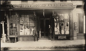 Boynton & Marsh Dry Goods. Store on Norris Block. Newton Corner, Newton, MA