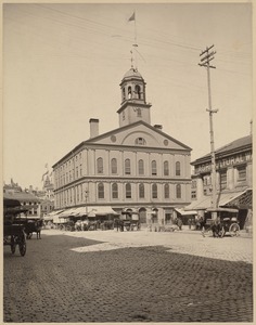 View of buildings in Boston's Faneuil Hall marketplace