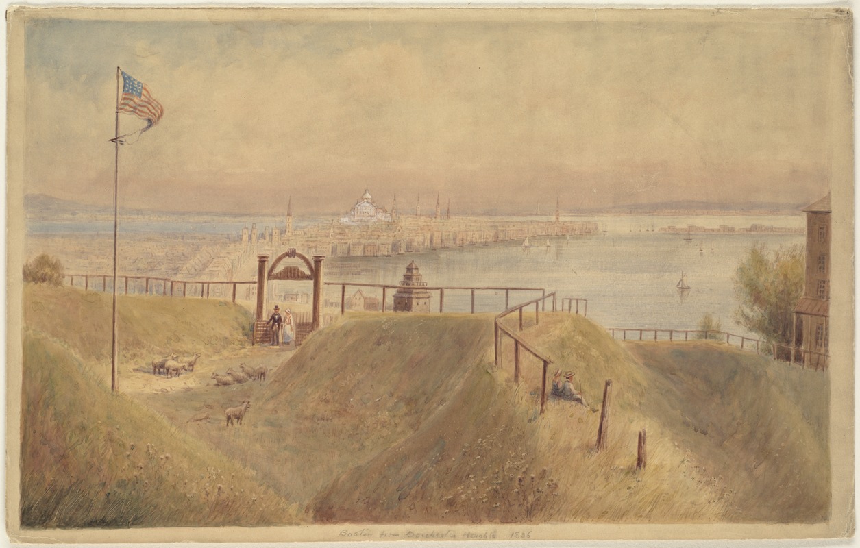 Boston from Dorchester Heights, 1836