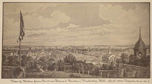 View of Boston from Gardner Greene's garden, Pemberton Hill, about 1826