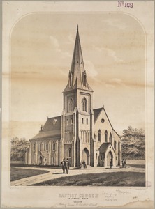 Baptist Church at Jamaica Plain. Erected 1858