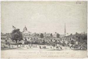 Whig Mass meeting on Boston Common, Sept. 19th 1844. Return of the procession