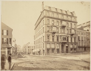 Tremont St. before widening. 1869. Looking south from Boylston St.
