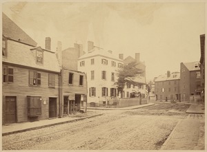 Tremont St., before widening. 1869. Looking north from Pleasant St.