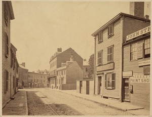 Tremont St. before widening. Looking south from Hollis St., 1869