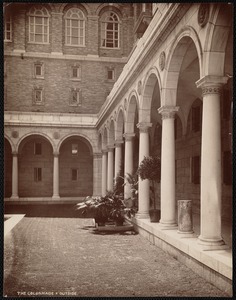 Colonnade in courtyard, west side