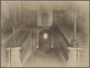 Old Boston Public Library. Boylston Street. Entrance, corridor and staircase