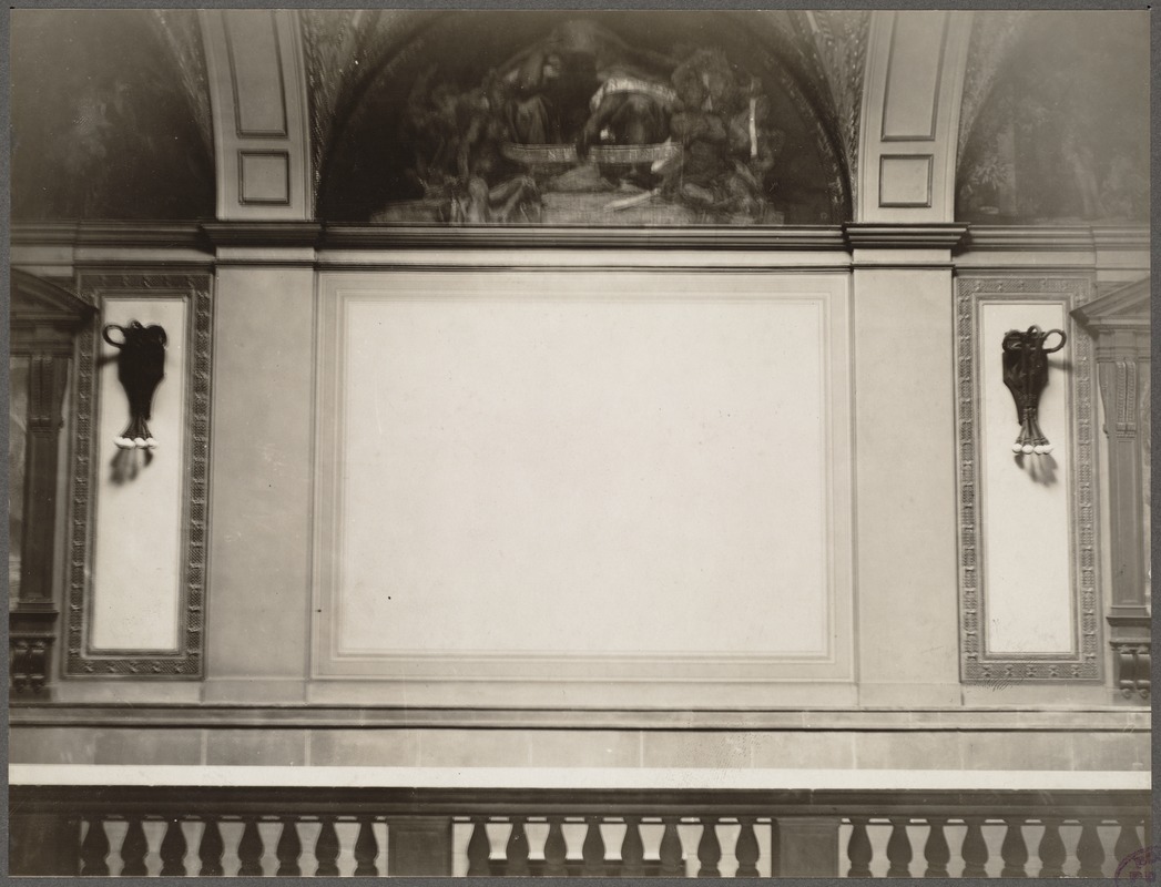 Boston Public Library. Sargent Hall. Unfinished panel