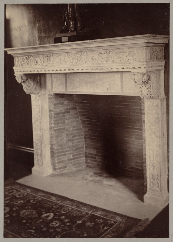 Boston Public Library. Mantelpiece in Trustees' room