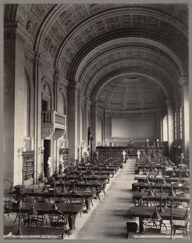 Massachusetts. Bates Hall, Boston Public Library