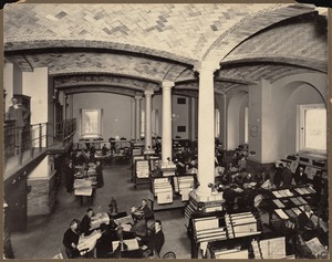 Boston Public Library. Newspaper reading room