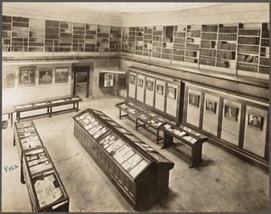 Boston Public Library, Copley Square. Fine arts exhibition room: Exhibition of workers' portraits by Gerrit A. Beneker