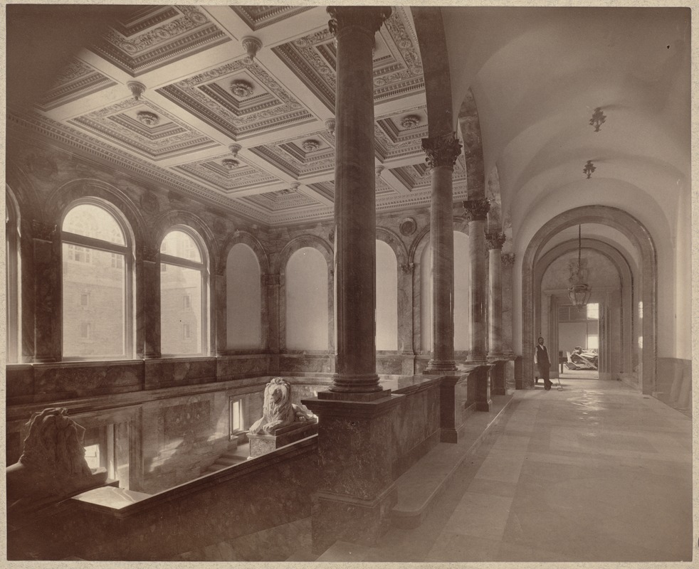 Boston Public Library. Copley Square. Upper Hallway, Before ...