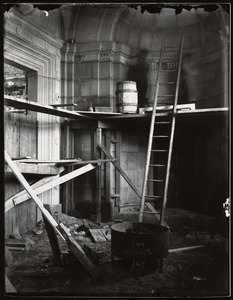 Boston Public Library, Copley Square. McKim building interior during construction