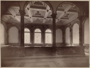 Boston Public Library. Copley Square. Upper hallway, before installation of Puvis de Chavannes murals