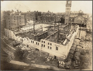 Boston Public Library during construction
