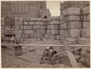 Boston Public Library. Copley Square. Construction: From Blagden Street