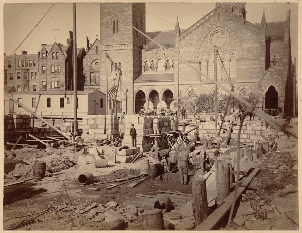Cor. of Dartmouth and Boylston St. with NewOldSouth Church in