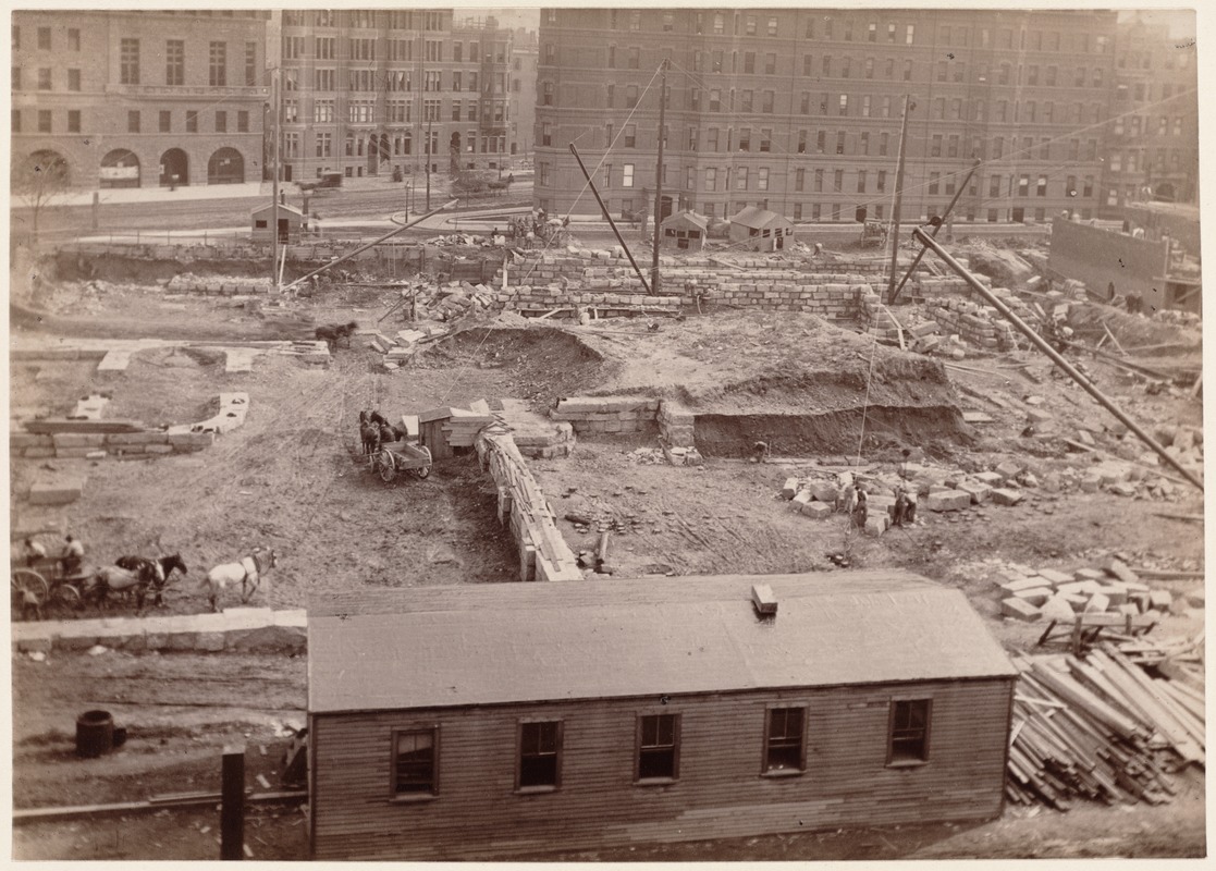 Boston Public Library, Copley Sq. Foundations from Old South Church