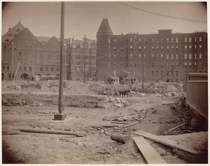 Boston Public Library, Copley Square. Excavation