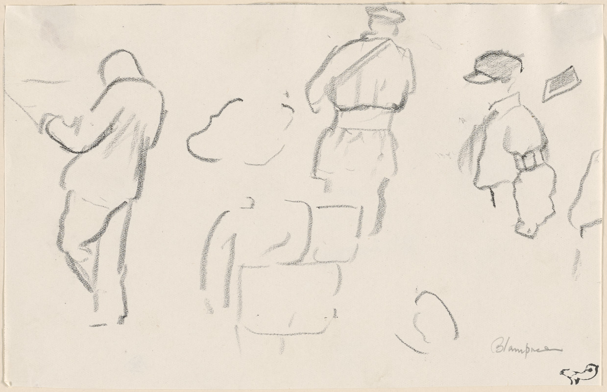 Figure sketches at Calais. Les Sables d'Olonne