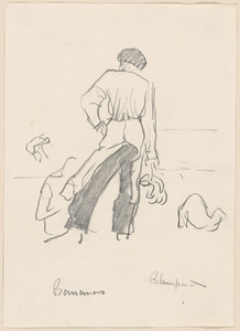 On the sands (3) - Les Sables d'Olonne. Messieurs the fireman and the gendarme