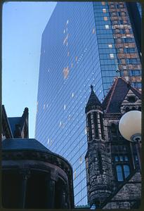 John Hancock Building with wind damage