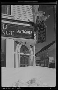 Marblehead, antique shop, exterior signs